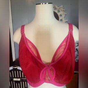Elegant Pink and Red Women's Lingerie Set